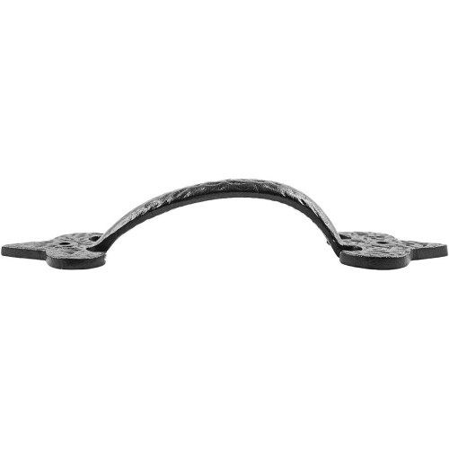 Black Wrought Iron Cabinet Handle 6.5' L Rustic Fleur De Lis Pull Handle Rust Resistant 1