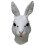 Rabbit Head Mask Performance Latex Plush Animal Mask Masquerade Party Rabbit Mask 4