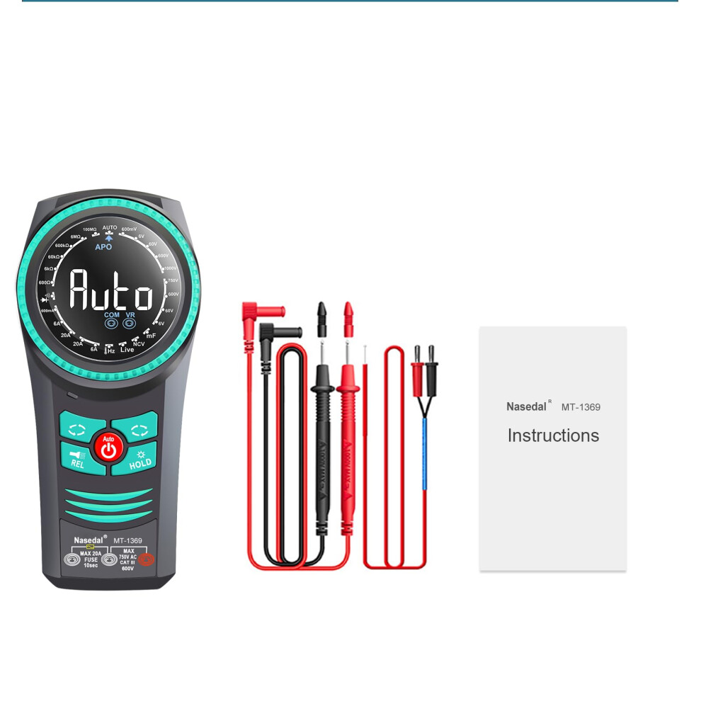 Digital Ac Dc Professional Multimeter Tester, Trms 6000 Counts Rotary Dial Dmm 1000V 940534633780