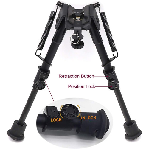 GOODTAC Tactical Rifle Bipod Rotate Leg 4 Adapters Choice 1