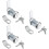 Security Mailbox Lock,Letter Post Box Lock, 3 Pcs Mailbox Lock, 1-1/8Inch Cabinet Locks 1
