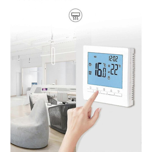 Digital Wifi Thermostat, Programmable Adjustable Wired Battery Model with Lcd Display, Blue 1