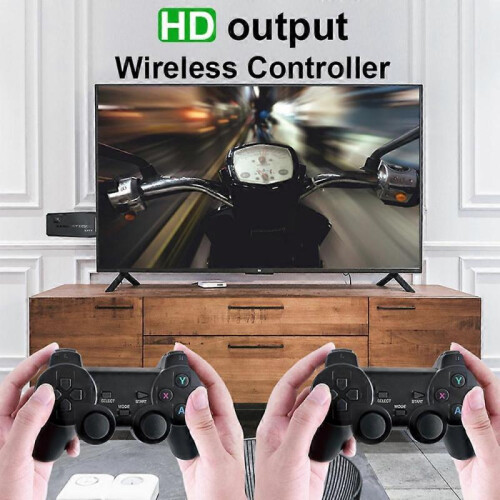 64G Wireless 4K HDMI Video Game Console Retro 20000+Games TV Stick 64G w/ 2x  Wireless Controllers 2