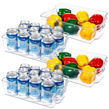 Refrigerator Organizers and Storage 4pcs Clear Plastic B For Fridge, Freezer, BPA Free