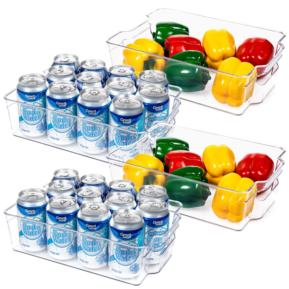 Refrigerator Organizers and Storage  4pcs Clear Plastic B For Fridge, Freezer, BPA Free-image-OPC-PHXNPPP-NEW