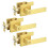 Set of 3 Gold Square Door Lock Sets 1