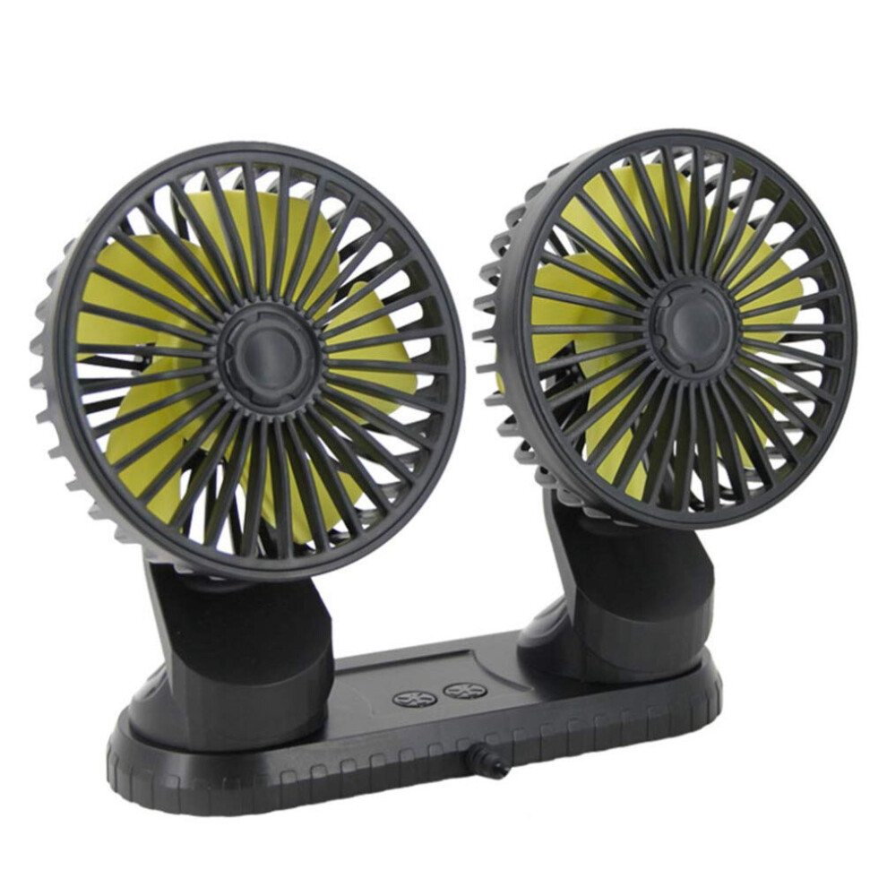 Dual Head Car Fan 3 Speeds Adjustable Car Fan Usb Powered Vehicle Cooling Fan 820064734242