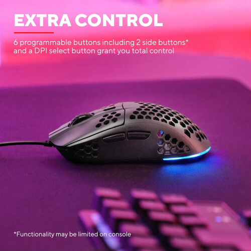 GXT 928 Helox Gaming Mouse, Superlight USB Wired Mouse 65g, Adjustable DPI (2006400), Optical Sensor 2