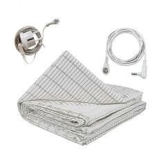 27x52Inch Grounding Sheet Conductive Silver Fiber Material Skin Friendly and Comfortable Enhance Sleep Quality EU PLUG