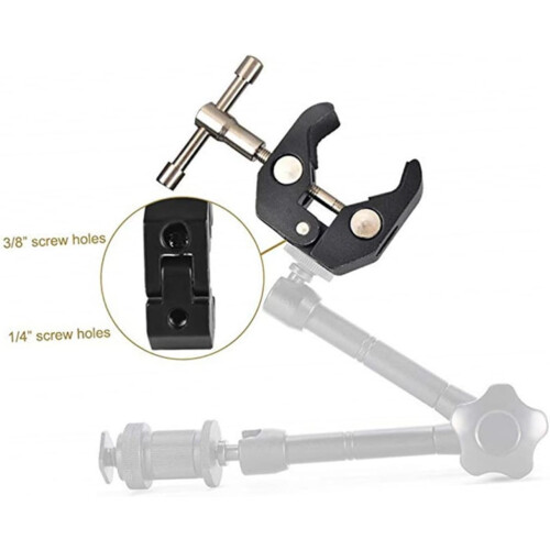 11 Adjustable Friction Articulating Arm Clamp Set for Camera Mount Led Light Display 2