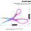 8.5' Scissors All Purpose, Multipurpose Office Scissors Set of 3 pack, sharp Titanium Coating Blade 3