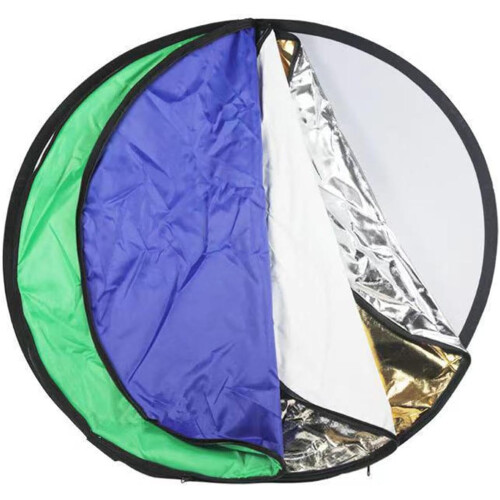 7X Collapsible Light Reflectors Round, Compact with Storage Bag, Professional Photo Reflectors Foldable for Studio, 60cm 1