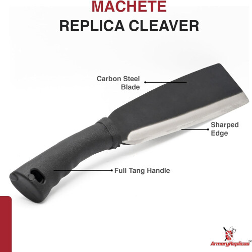 Wrong Turn Compact Outdoor Cane Machete  9' Razor Sharp Carbon Steel Blade, Polycarbonate Handle 1