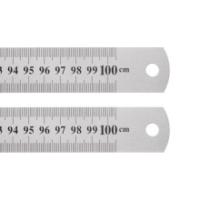2pcs Stainless Steel Ruler 40inch/100cm Metal Rulers 1.14' Wide, Inch and Metric Graduation Straight Edge Measuring Tool