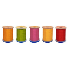 5 pcs Fly Tying Thread for Dry Wet Flies Silky Yarn Filaments Thread Fluorescent Fly Tying Material Accessories 70 Denier Thread 5 Color