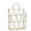 Office Desktop Decoration Single Compartment Iron Storage Rack (Gold) 1 Pieces 1