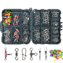 381pcs Fishing Accessories Kit, Including Jig Hooks, Bass Casting Fishing Swivels Snaps, Slides, Fishing Set with Tackle Box