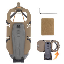 Tactical Vest Phone Holder, Airsoft Vest Accessories molle Phone Mount,Universal Chest Mount for Screen Size 4.7'6.7' (Swivel Mud)