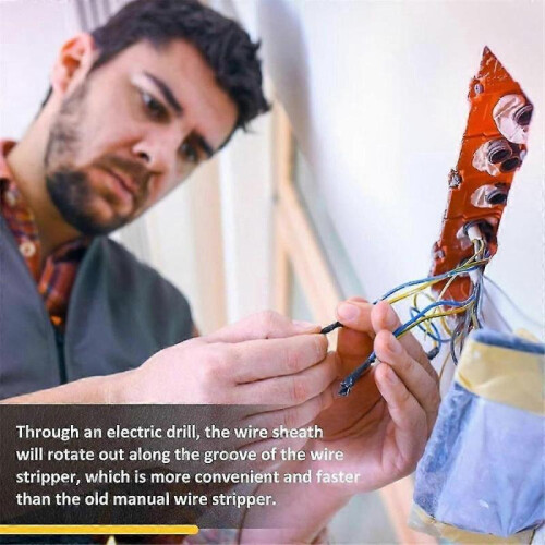 Wire Stripper for Drill, Cable Stripping Tool with Post, Cable Stripper for Hand Drill(25 Square Millimetres) 2