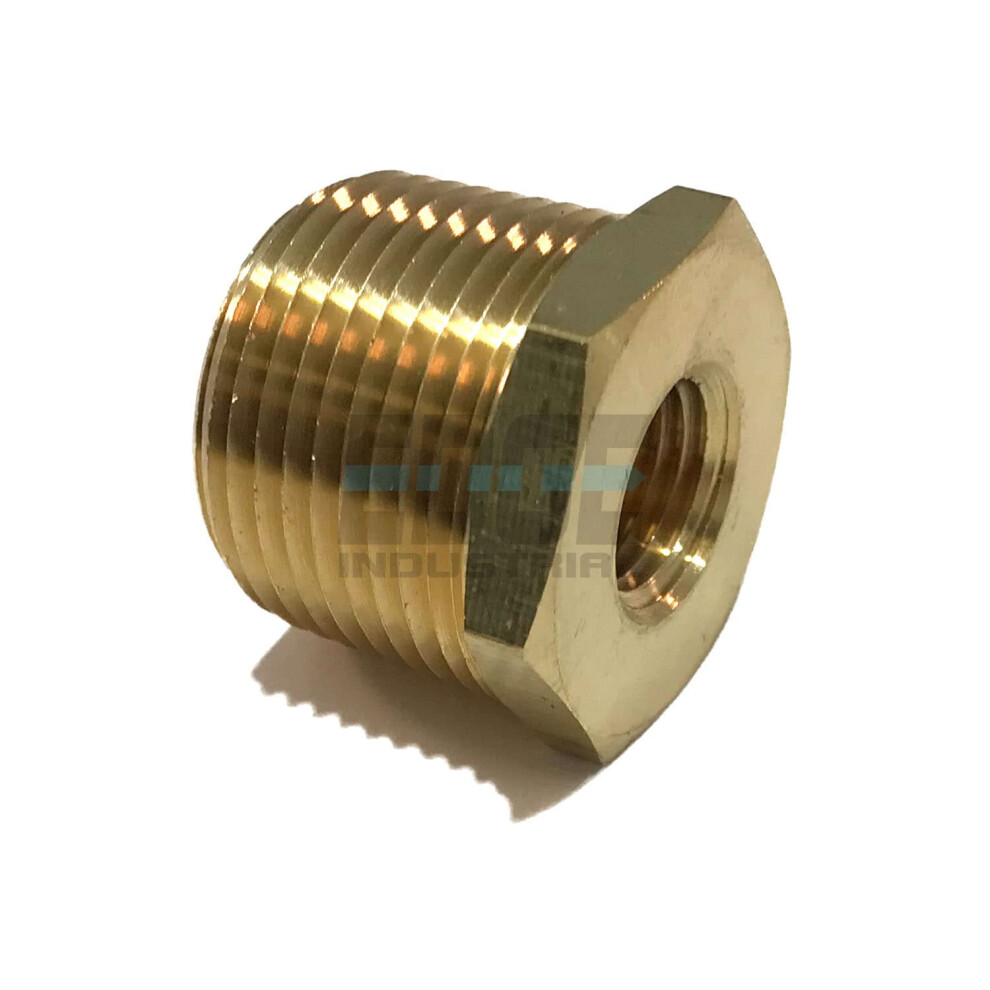 Brass Hex Bushing Reducing Npt Threads Pipe Fitting 3/4 Male X 1/4 Female 820064736260
