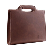 Pu Leather Messenger Bag for Men's Business A4 Document Storage Pouch Stylish Briefcase for Laptop Briefcases for Men