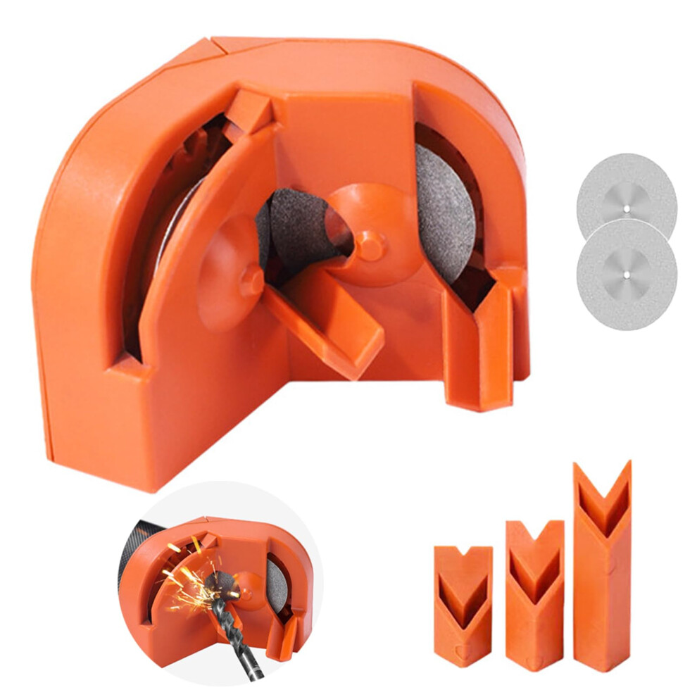 Multipurpose Drill Bit Grinding Sharpener, Drill Grinder Grinding Tool For Hss, Carbide, Twist Drill Bits, Cobalt Drill Bits Orange 820064737281