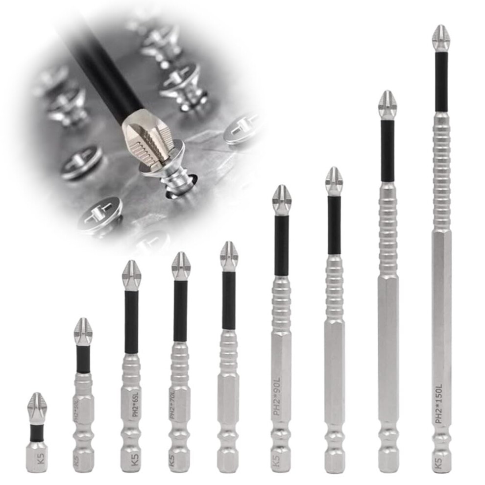 Highmagnetic Screwdriver Drill Bit, Strong Magnetic Durability Screwdriver Drill Bit Set 820064737434