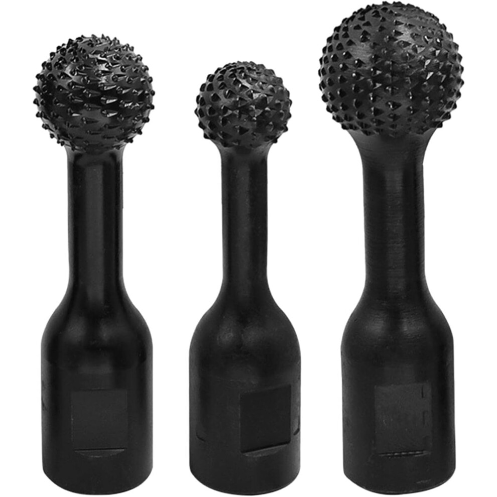 3Pcs Spherical Rotary Burr Rotary Grinding Head Gouge Angle Grinder Attachments For Grinding, Woodworking, Carving 820064737526