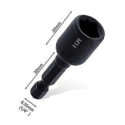 Exclent 7pcs M4-m14 Tap Socket Adapter 1/4 Inch Hex Shank Machine Tap Square Thread Driver Adapter for Electric Drill 2