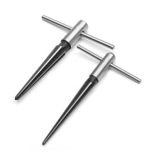 2PCS Handheld Tapered Reamer Set 1/81/2 Inches 5/325/8 Inches Bridge Pin Hole Tapered Reamers Machinist Luthier Tools Milling Cutter