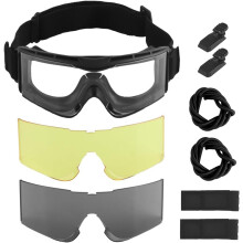 Professional Protective Polarized Tactical Goggle Set,Headgear Mode/Outdoor shooting Windproof goggles