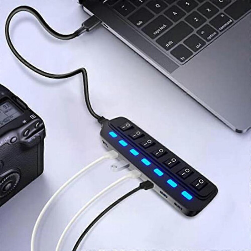 Usb2.0 Hub Multi-port Usb3.0 High-speed Transmission 7-port Hub Splitter 2