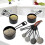 Black Stainless Steel Measuring Cups And Spoons Set 5