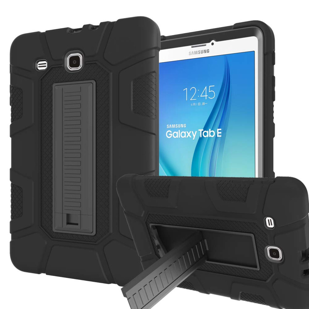 Case For Samsung Galaxy Tab E 9.6, Three Layer Hybrid Rugged Antislip Full Body Cover 820064738288