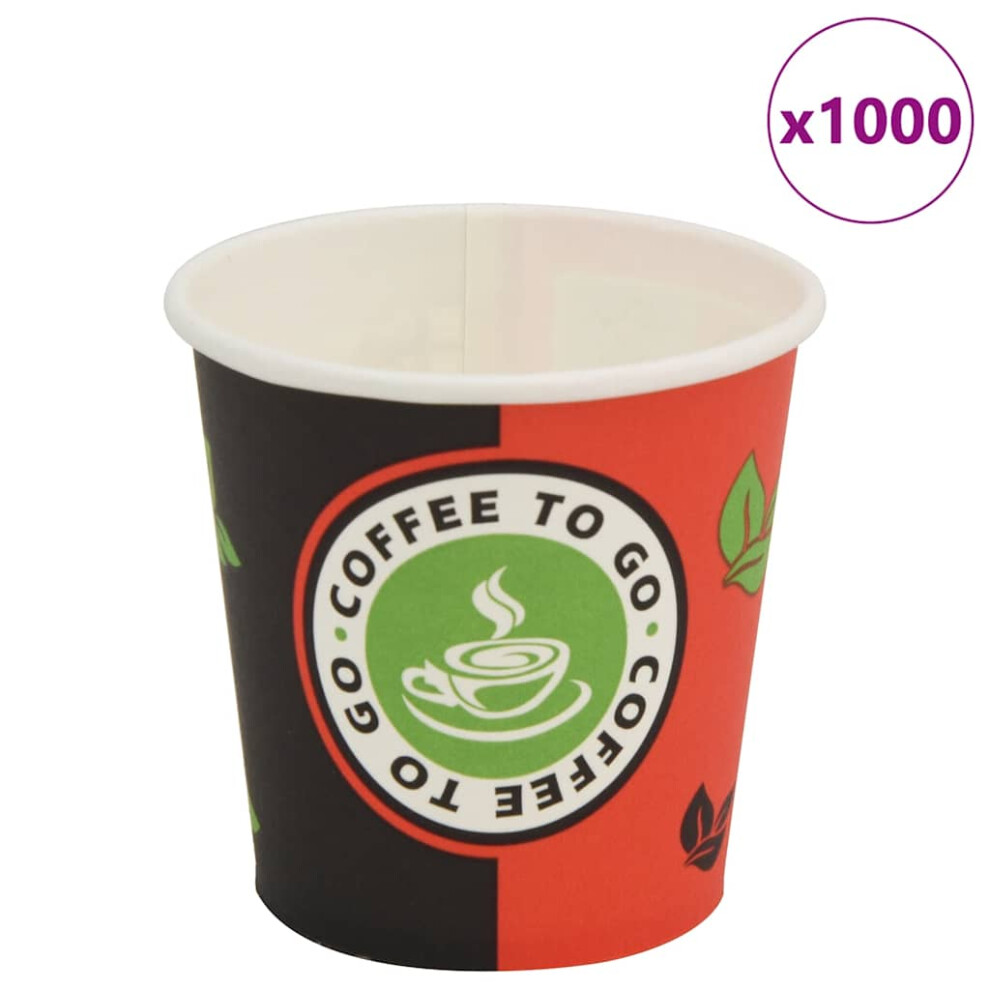 (120 ml (4 oz)) vidaXL 1000 pcs Disposable Coffee Cups Paper Takeaway Party Festival 6 Models