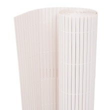 vidaXL Double-Sided Garden Fence 90x300 cm White Privacy Screen Patio Barrier