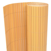 vidaXL Gartenzaun Doppelseitig PVC 90500 cm Gelb