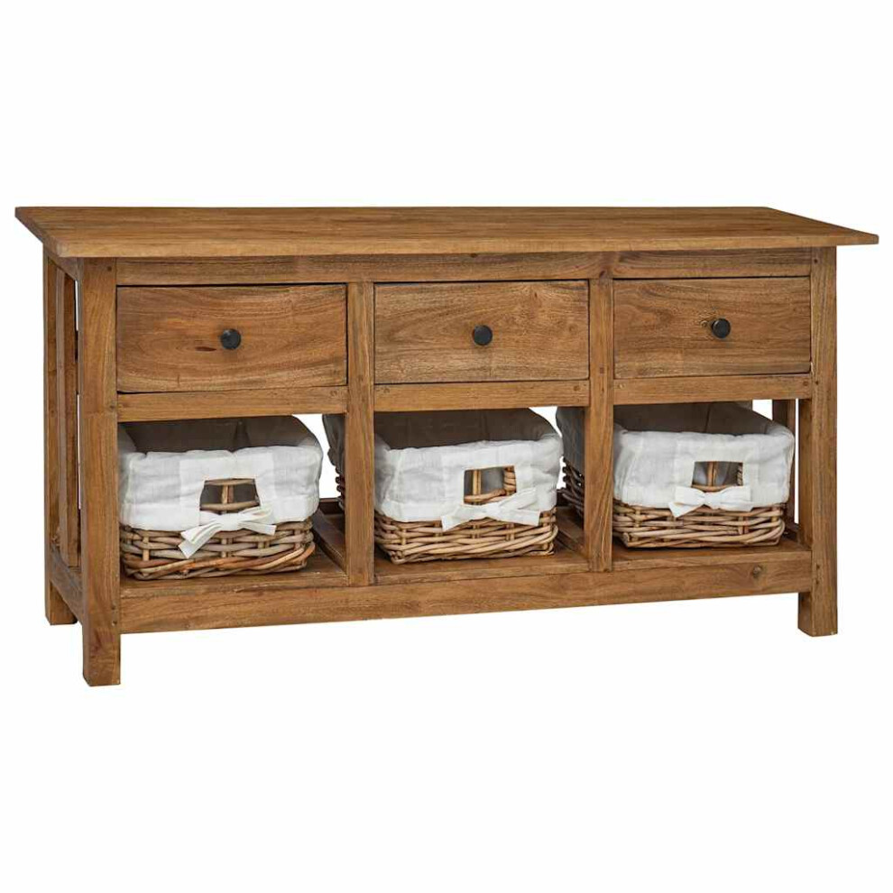 Vidaxl Sideboard Storage Cupboard Side Cabinet Highboard Solid Mahogany Wood
