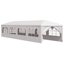 vidaXL Garden Marquee 3x12m White Outdoor Patio Pavilion Party Tent Canopy