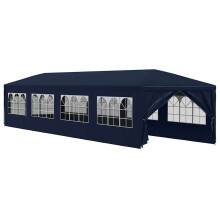 vidaXL Garden Marquee 3x12m Blue Outdoor Patio Pavilion Party Tent Canopy