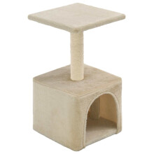 vidaXL Cat Tree with Sisal Scratching Post 55cm Beige Kitten Playhouse Tower