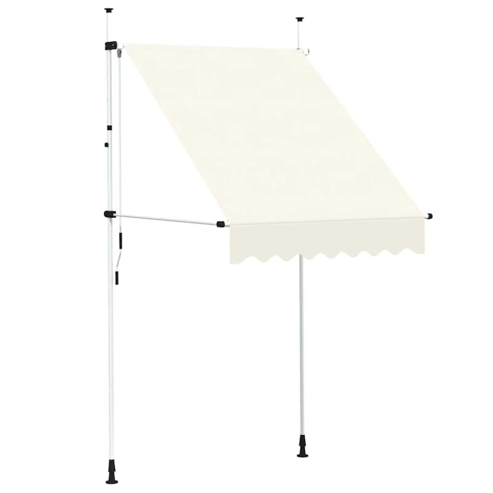 Vidaxl Manual Retractable Awning 150Cm Cream Outdoor Window Door Canopy Shade