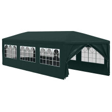 vidaXL Party Tent 3x9m Green Outdoor Garden Gazebo Marquee Canopy Shelter