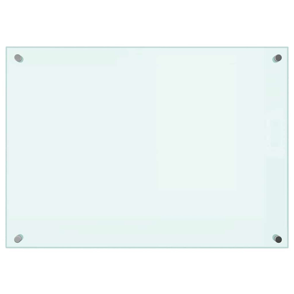 Vidaxl Kitchen Backsplash Kitchen Wall Panel White 70 X 50 Cm Tempered Glass