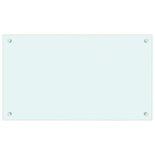 vidaXL Kitchen Backsplash Kitchen Wall Panel White 70 x 40 cm Tempered Glass