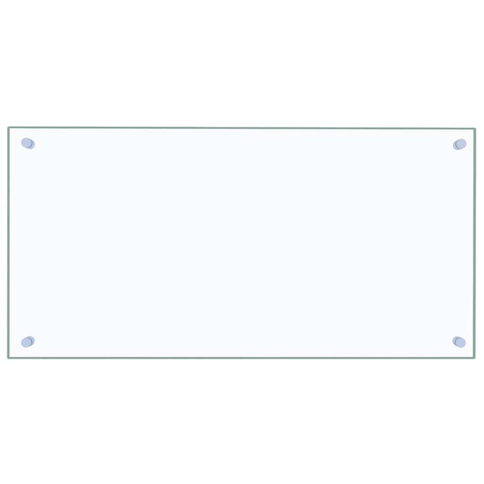 Vidaxl Kitchen Backsplash Wall Panel Transparent 80 X 40 Cm Tempered Glass