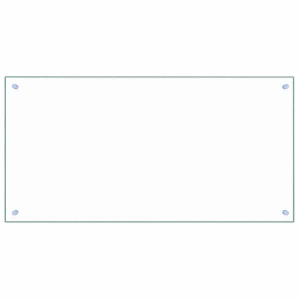 Vidaxl Kitchen Backsplash Wall Panel Transparent 100 X 50 Cm Tempered Glass