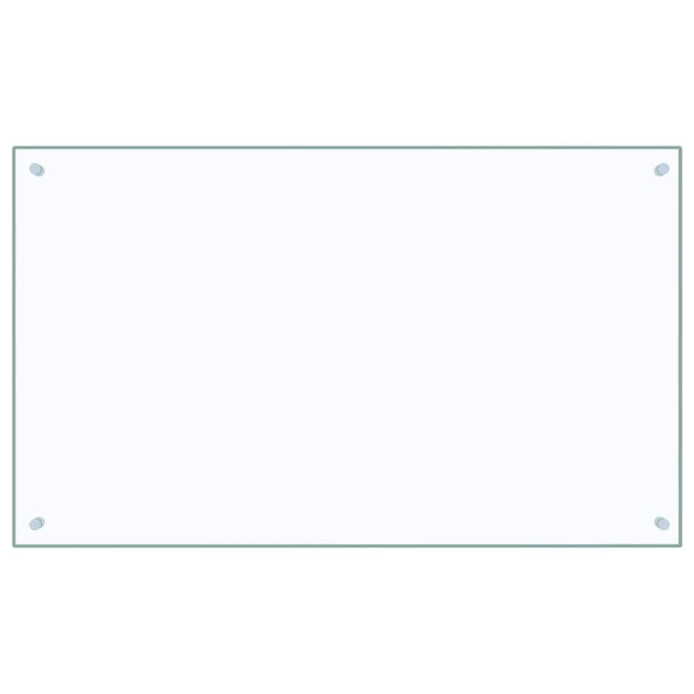 Vidaxl Kitchen Backsplash Wall Panel Transparent 100 X 60 Cm Tempered Glass