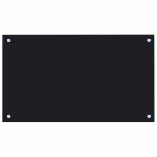 VidaXL vidaXL Kitchen Backsplash Kitchen Wall Panel Black 70 x 40 cm Tempered Glass