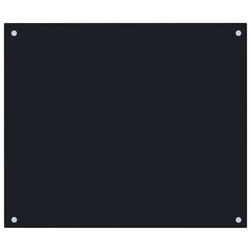 VidaXL vidaXL Kitchen Backsplash Kitchen Wall Panel Black 70 x 60 cm Tempered Glass